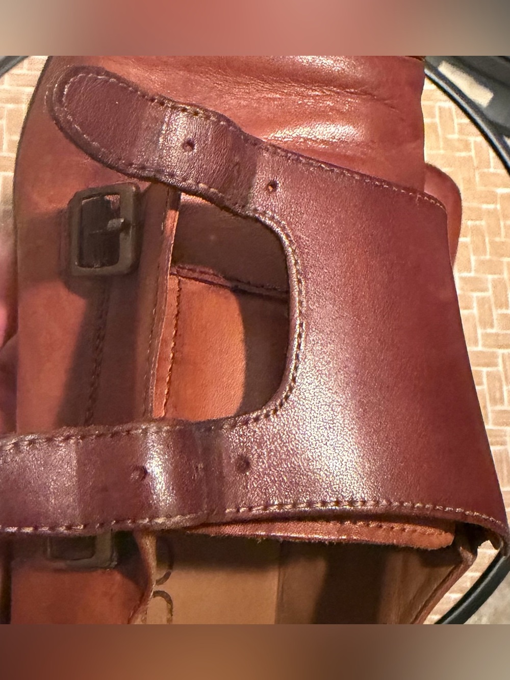 ALDO Men's Brown Leather Double Monk Strap Dress Shoes Size 9.5 - Picture 11 of 14